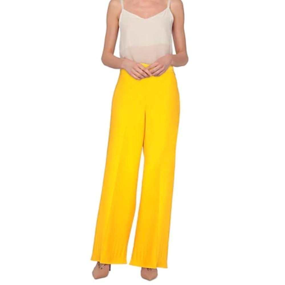 Milano Golden Yellow Wide Leg Trousers Size 4 (40=US 8, fits closer to a US 4-6)